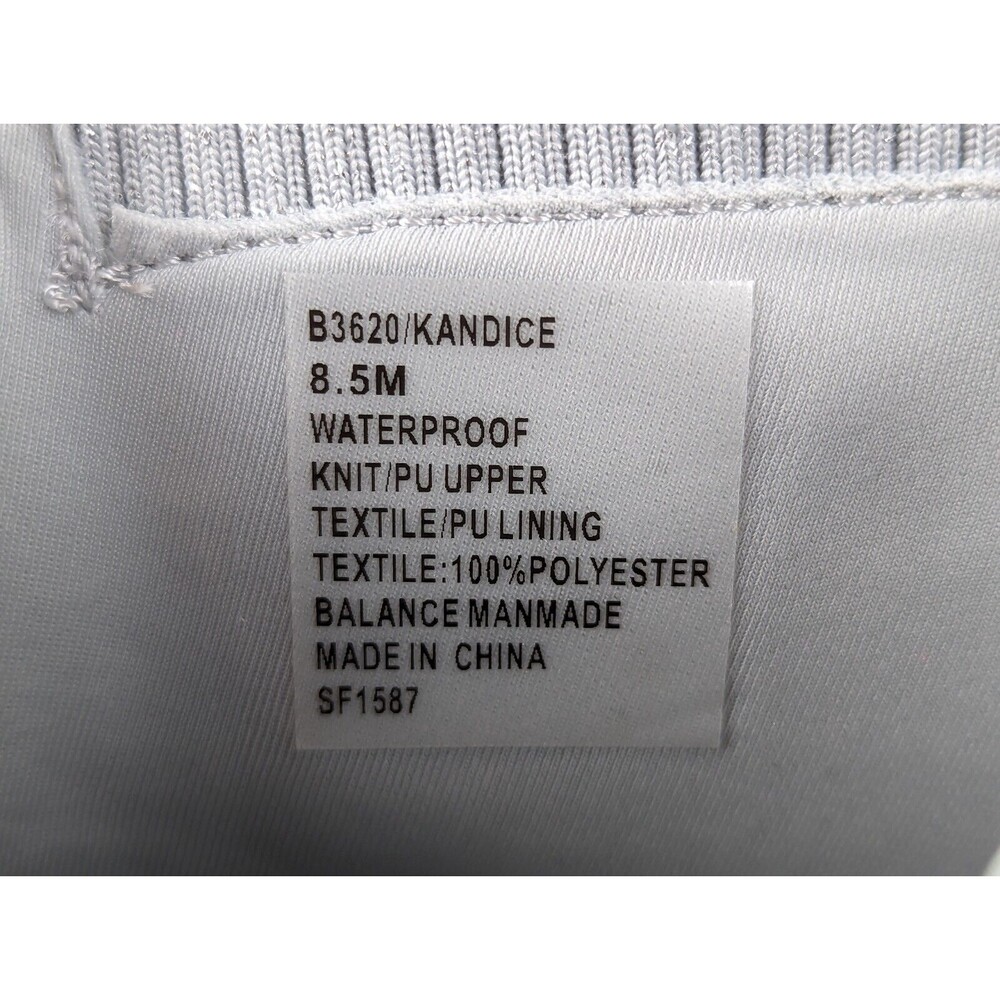 Aqua College Kandice Sneakers Womens 8.5 M Grey Rhinestones Waterproof Shoes NWB - Picture 10 of 12